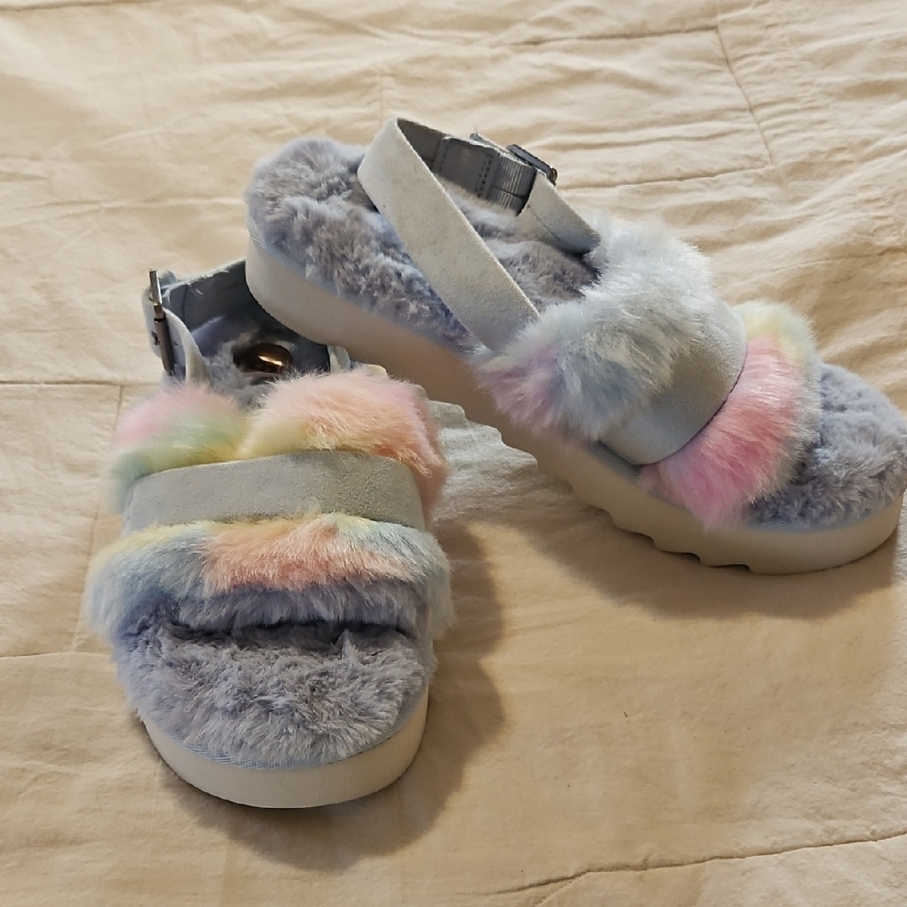 Koolaburra By UGG WOMENS 8 Fluffy Pastel Slippers New